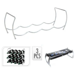 Excellent Houseware Wijnrek Stapelbaar Chroom -Dutch Rose winkel 101 2085 4 1