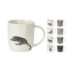 Mok 350Ml Porselein Animalprint