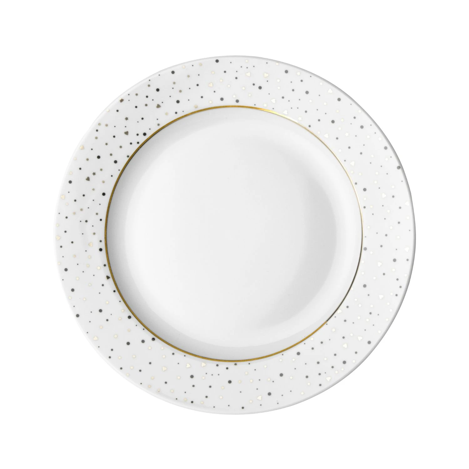 Dutch Rose Amsterdam Loft Ontbijtbord Plat 21 Cm Wit Glitter 1 Dutch Rose Amsterdam Loft Ontbijtbord Plat 21 Cm Wit Glitter