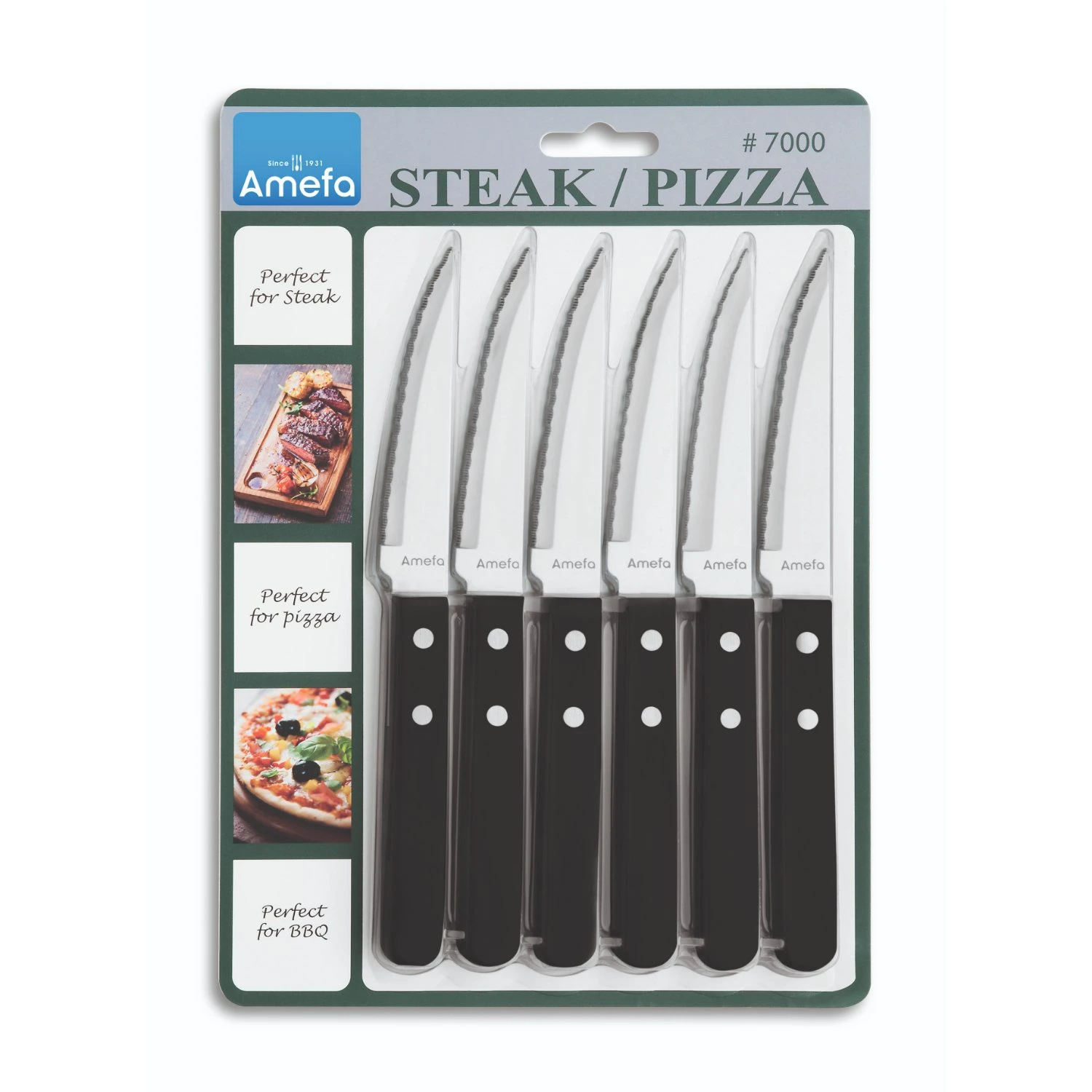 Amefa Pizza Steakmessen 6 Stuks Zwart 1 Amefa Pizza Steakmessen 6 Stuks Zwart