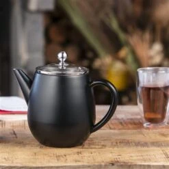 Bredemeijer Theepot 1,1L Duet Eva Mat Zwart -Dutch Rose winkel 101 5861 5 1