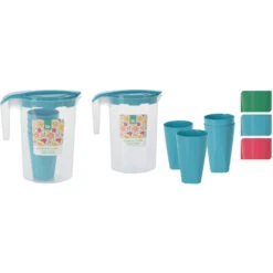 Excellent Houseware Schenkkan Met 4 Glazen 3 Assorti -Dutch Rose winkel 101 6990 4 1