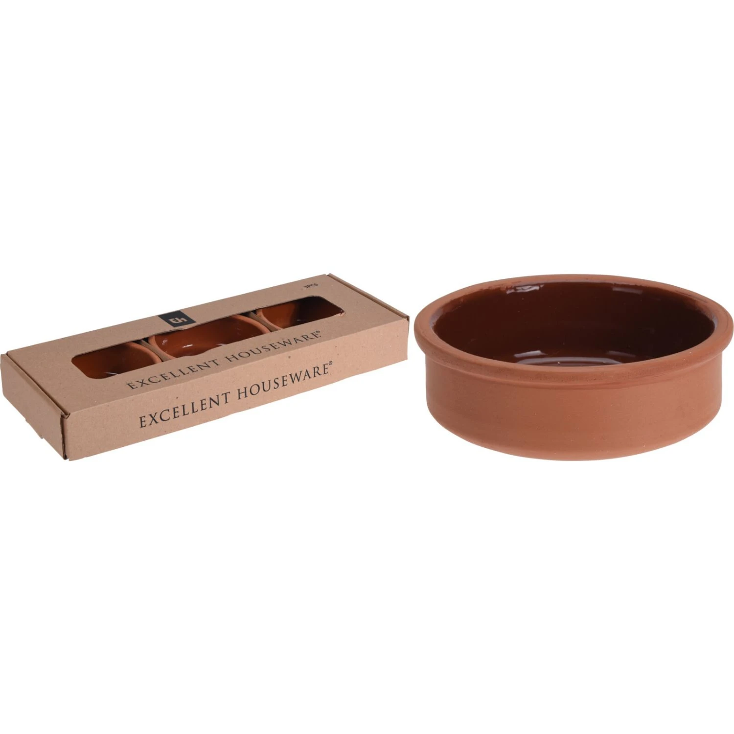 Excellent Houseware Tapasschalen Terracotta3 Stuks 3 Excellent Houseware Tapasschalen Terracotta3 Stuks - Afbeelding 3