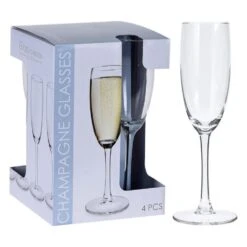 Champagneglas Set 4 Stuks 5 Champagneglas Set 4 Stuks -Dutch Rose winkel 105 0300 1