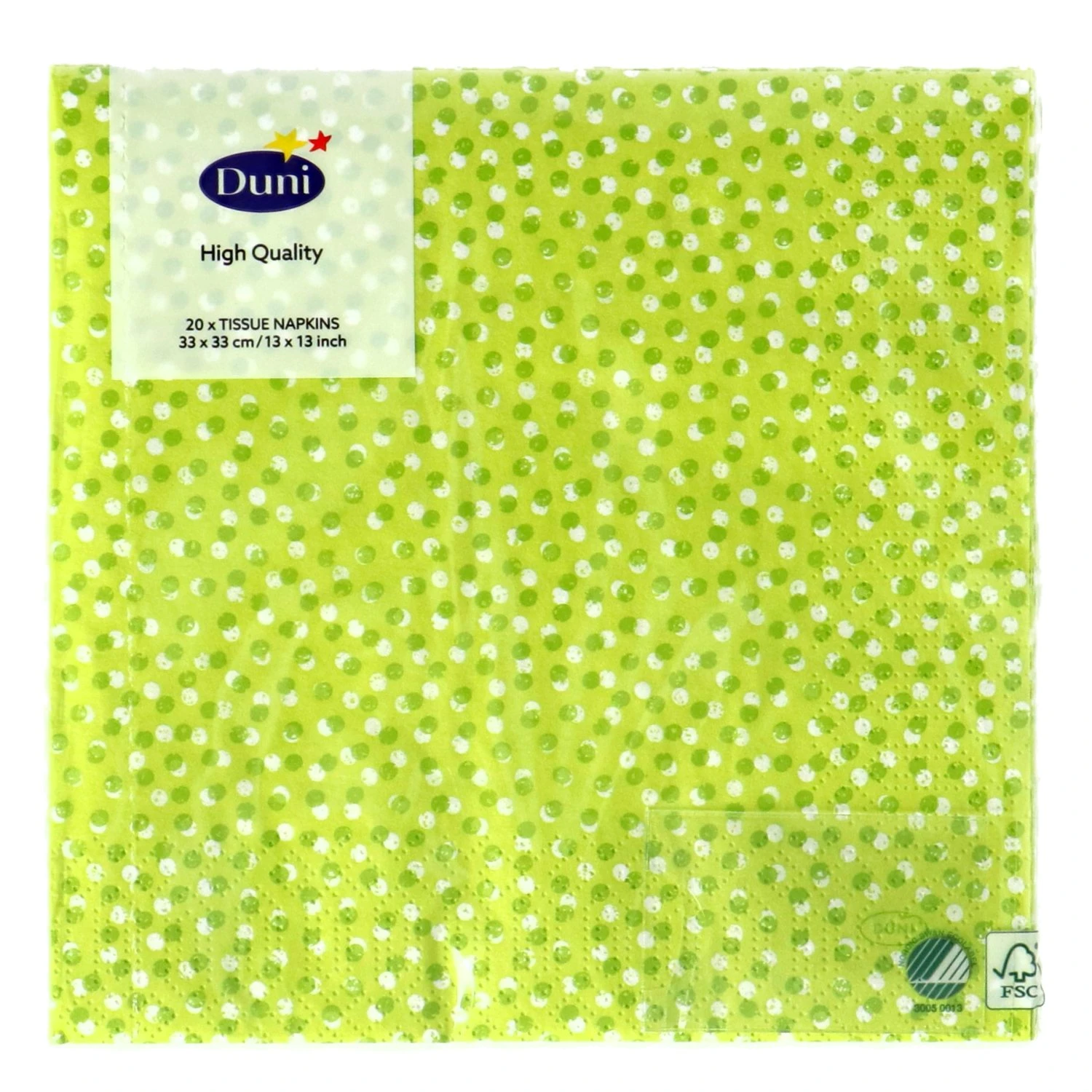 Servetten Playful Dots Kiwi 33x33 Cm 1 Servetten Playful Dots Kiwi 33x33 Cm