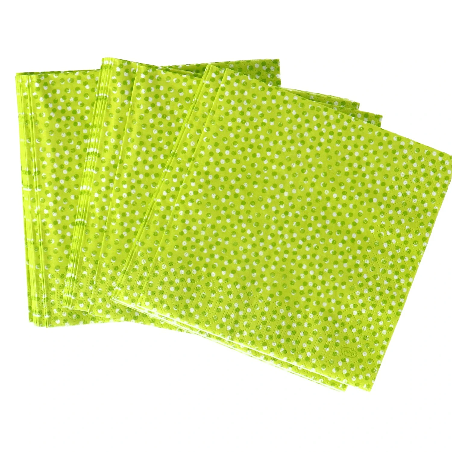 Servetten Playful Dots Kiwi 33x33 Cm 2 Servetten Playful Dots Kiwi 33x33 Cm - Afbeelding 2