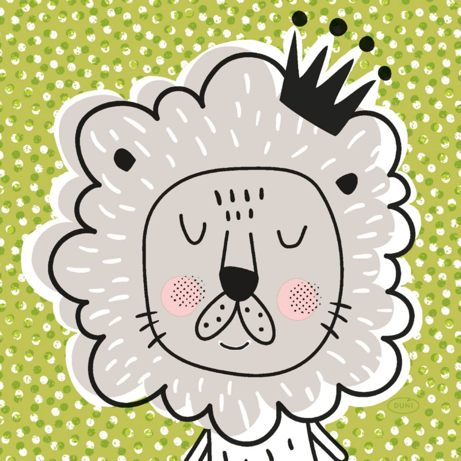 Servetten Playful Lion King 33x33 Cm 1 Servetten Playful Lion King 33x33 Cm