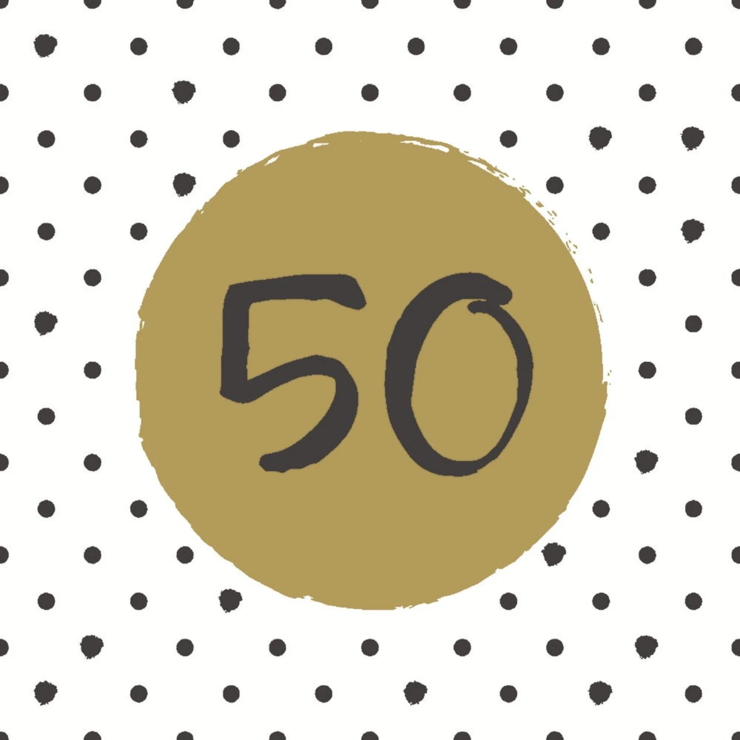 Servetten 50th Birthday 33x33 Cm 2 Servetten 50th Birthday 33x33 Cm - Afbeelding 2