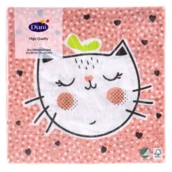 Servetten Playful Cat 33x33 Cm