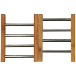 Onderzetter RVS Met Bamboe 21,5 X 22 Cm -Dutch Rose winkel 9bd82492973ec95fe7651d6985050300