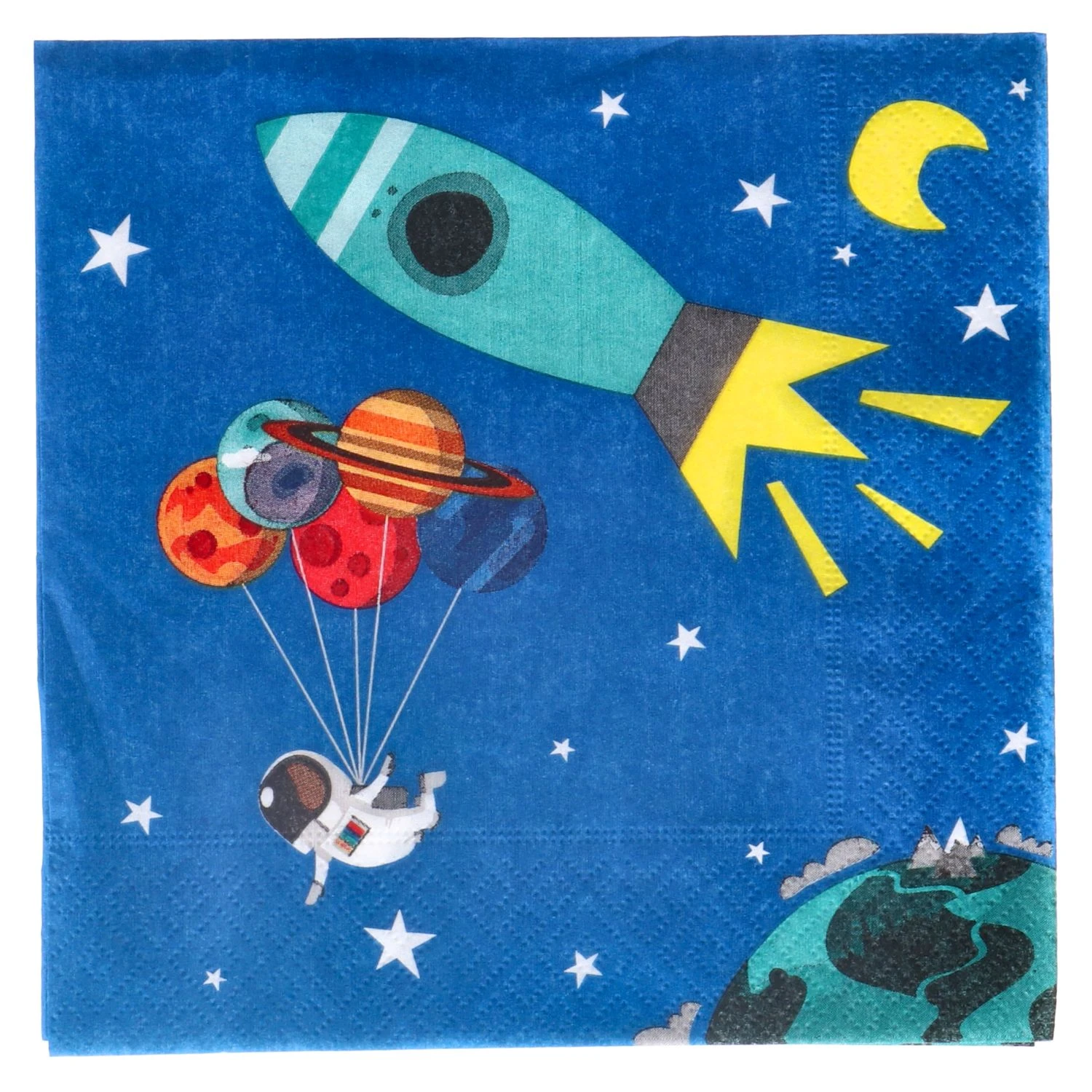 Servetten Space 33x33 Cm 2 Servetten Space 33x33 Cm - Afbeelding 2